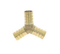 Raccord de tuyau cannelé en laiton en forme de Y à 3 voies, 4, 5, 6, 8, 10, 12, 14, 19 mm, connecteur cannelé en cuivre, adaptateur de coupleur pneumatique(10mm)