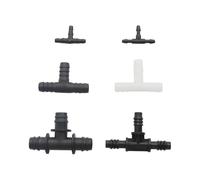 MEXEWORD Raccord de Tuyau cannelé en Plastique, connecteur en T 3 mm, 4 mm, 8 mm, 10 mm, 13,5 mm, raccord de Tuyau à 3 Voies, raccords de Tuyau en Forme de T, 10 pièces(NO.4)