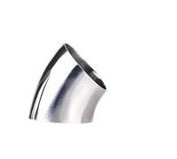 Raccord de tuyau coudé à 45 degrés en acier inoxydable soudé, diamètre extérieur 19 mm/25 mm/32 mm/38 mm/45 mm/51 mm/63 mm/76 mm/102 mm(57mm OD)