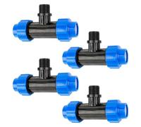 Raccord de tuyau d’eau en T 25mm x 3/4 mâle : pièce pour raccordement à l'extrémité du tuyau, 25 mm x 3/4 PoucePouce, technologie de raccordement Quick&Easy, joint fileté auto-étanchéifiant（4 pièces）