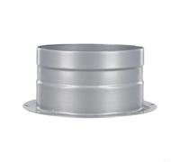 Raccord de tuyau d'aération à bride métallique pour ventilation murale extérieure - Connecteur rond à bride de conduit pour adaptateur de bride de conduit CVC, entrée/sortie d'air frais, haut (100 mm)