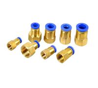 Raccord de tuyau d'air PCF 4 6 8 10 12 mm, tuyau flexible 1/8", 3/8", 1/2", BSP 1/4", filetage femelle, connecteur pneumatique en laiton, raccord rapide Raccords de tuyauterie(PCF12-01)