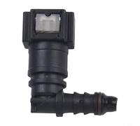 Raccord de tuyau de carburant à dégagement rapide 7,89 mm ID6 en nylon noir en plastique pour essence moto ou voiture, extrémités barbelées avec joint intégré et pour pus facile