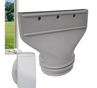 Raccord de tuyau de climatisation - ABS 12,7 cm - Universel - Adaptateur de climatisation pour tuyau d'évacuation AC mobile - Kit d'étanchéité de fenêtre - Efficacité de refroidissement - Pour la