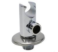 Raccord de tuyau de douche mural avec coude et support, filetage IPS 2 pouces pour pommeau de douche et pulvérisateur de bidet, finition en alliage, pas de perçage nécessaire