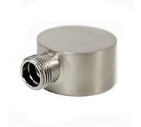 Raccord de tuyau de douche rond pour salle de bain 1,27 cm NPT femelle alimentation murale coudée baignoire sortie d'eau bec raccord mural nickel brossé