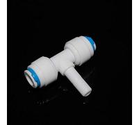 Raccord de tuyau de filtre à eau SENRISE Connecteurs à emboîtement rapide Raccord de connexion rapide pour système de filtre à eau par osmose inverse (1/4" (6,5 mm) Connecteur en T - A, 1 pièce)