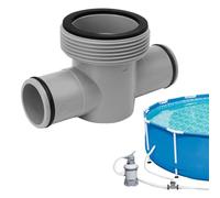 Raccord de tuyau de piscine P61408 en T de 3,8 cm à 3,2 cm, 3 têtes avec joints toriques, accessoire de remplacement pour pompe de filtration Bestway, Coleman, Intex, bonne étanchéité