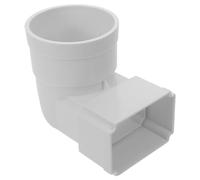 Raccord de tuyau de pluie carré, design carré - à - coude vertical rond, idéal pour le drainage des avant-toits de villa, raccord de tuyau de pluie carré, coude vertical carré - à rond