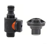 Raccord de tuyau de réservoir d'eau en PVC avec valve d'arrêt en ligne de 1,9 cm et ruban PTFE rose pour un contrôle constant du débit