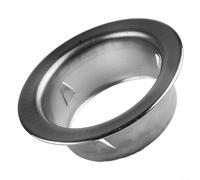 Raccord de tuyau de ventilation avec bride de tuyau ronde, couvercle en acier inoxydable pour raccords de conduits aux murs ou plafonds (70 mm)
