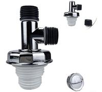 Raccord de tuyau de vidange de machine à laver - Adaptateur en T 3 voies pour évier et sol, ABS chromé avec joints en silicone, convient aux tuyaux de 20 à 32 mm ID (B)