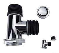 Raccord de tuyau de vidange de machine à laver - Raccord en T 3 voies anti-odeur pour évier, sol et machine à laver, ABS chromé avec joints en silicone, convient aux tuyaux de 20 à 32 mm (E)