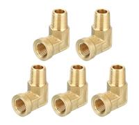 Raccord de tuyau d'eau, coude à 90 degrés, 2 pièces, raccord en laiton, connecteur NPT 3/8" for gaz, air, pétrole, propane(1/8" NPT)