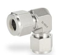 Raccord de tuyau d'eau, coude à 90 degrés, raccord tube compression double virole en acier inoxydable 316 30 MPa 1/8", 1/4", 3/8", 1/2", 6, 8, 10, 12 mm, 1 pièce(0.25 in x 0.25 in)