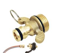 Raccord de tuyau d'eau en laiton | Adaptateur à double oreille en cuivre | Connecteur fileté rapide avec finition résistante à la rouille pour une installation et un retrait faciles dans l'arrosage du