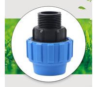 Raccord de tuyau d'eau mâle avec joint à vis en polypropylène pour tuyaux en polyéthylène pour utilisation agricole et espaces publics (32 mm x 2,5 cm)