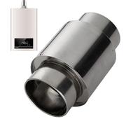 Raccord de tuyau d'échappement pour poêle - Coude de cheminée avec valve anti-retour - Tube en acier inoxydable anti-reflux pour cuisine et salle de bain