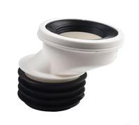 Raccord de tuyau d'évacuation de toilettes pour cuvette de WC à égout, adaptateur excentrique excentrique en PVC avec joint en caoutchouc (C)