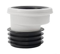 Raccord de tuyau d'évacuation de toilettes pour cuvette de WC à égout, adaptateur excentrique excentrique en PVC avec joint (B)