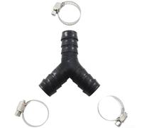 Raccord de tuyau d'évacuation de type Y pour machine à laver 19 mm (noir)