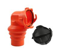 Raccord de tuyau d'évacuation des eaux usées à fermeture éclair - Raccord étanche à 90 degrés - Adaptateur de vidange avec 2 couvercles - Connecteur sûr et anti-odeurs pour remorques