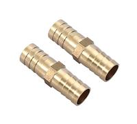 Raccord de Tuyau Droit à Deux Voies Raccord en Laiton Barbelé Connecteur de Tube Jonction