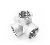 Raccord de tuyau en acier inoxydable 304, 1/4", 3/8", 1/2", 3/4", 1", 1-1/4", 1-1/2", 2", BSPT femelle, 3, 4, 5 voies, croix d'angle(4 Ways,2 BSP)