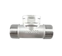 Raccord de tuyau en acier inoxydable 304, 1/4", 3/8", 1/2", 3/4", 1", 1-1/4", 1-1/2", 2", mâle/femelle, séparateur 3 voies, connecteur for eau et gaz(M-F,THREAD_2")
