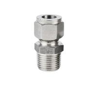 Raccord de tuyau en acier inoxydable 304, 1/4, 3/8, 1/2 pouce NPT mâle × 3, 4, 6, 20 mm de diamètre extérieur, 1 pièce(9.52mm,304 (NPT)_3/8INCH)
