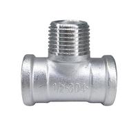 Raccord de tuyau en acier inoxydable 304 pour tuyau d'eau et gaz 1/4" 3/8" 1/2" BSP mâle femelle 1/4" 1/2" 1/2" 0,1 cm