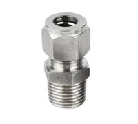 Raccord de tuyau en acier inoxydable 304, raccord union for tube de compression 1/8, 1/4, 1/2 pouce NPT mâle × 3, 4, 6, 25 mm, 1 pièce(NPT,14MM_1/4INCH)