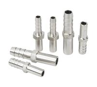 Raccord de tuyau en acier inoxydable 316L haute pression, 1/8", 1/4", 3/8", 1/2", 4, 6, 8, 10, 12, 14, 16, 19 mm, diamètre extérieur soudé sur embout cannelé.(1l4 Inch 6.35mm,8MM_TUBE OD - BARB OD)