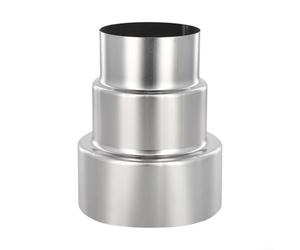 Raccord de tuyau en acier inoxydable pour conduit de cheminée - Ajustement du diamètre dans les conversions de cheminée résidentielle (Ø 100 mm/Ø70 mm)