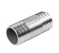 Raccord de tuyau en acier inoxydable Raccord cannelé droit à deux voies en acier inoxydable, longueur 50 mm, 55, 60 ou 65(38mm Barb 65mmLength)