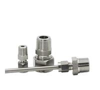 Raccord de tuyau en acier inoxydable SS 304, connecteur de Compression à Double virole, Tube de 6mm ~ 25mm à 1/8 "1/4" 3/8 "1/2" mâle BSPT 1 pièces(Pipe 20mm,1/2")