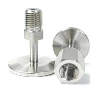 Raccord de tuyau en acier inoxydable SUS316L, 1 pièce, raccord à vide KF/NW 25 à 1/8" NPT mâle