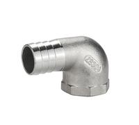 Raccord de tuyau en cuir coudé à angle droit en acier inoxydable 304 for filetage femelle 1/4 1/2 (6 8 10 12 15 20 mm)(15MM_1/2")