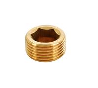 Raccord de tuyau en cuivre à filetage mâle 1/8", 1/4", 3/8", 1/2", 3/4", tête hexagonale, adaptateur de connecteur de coupleur, bouchon en laiton, 3/8"