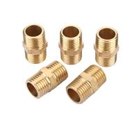 Raccord de tuyau en laiton 1/2 "", raccord de Tube d'eau à mamelon hexagonal, accessoires de connexion (5 pièces)