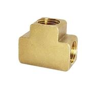 Raccord de tuyau en laiton 3 voies 4 voies, filetage femelle BSP for système de graissage, système hydraulique, connecteur égal, 1 pièce(3 Ways,1/4inch)