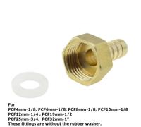 Raccord de tuyau en laiton 4 mm, 6 mm, 8 mm, 10 mm, 12 mm, 19 mm, queue cannelée, filetage 1/8, 1/4, 1/2, 3/8, connecteur de tuyau d'air et d'eau, adaptateur de coupleur(PCF,8MM BARB_1I4 THREAD)
