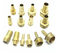 Raccord de tuyau en laiton, 4mm 6mm 8mm 10mm 12mm, queue de barbe 1/8 "1/4" 1/2 "3/8" BSPT connecteur mâle Joint adaptateur de coupleur en cuivre 5 pièces(10mm Barb,DN15)