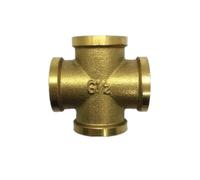 Raccord de tuyau en laiton cruciforme 1/2" 3/8" femelle mâle cuivre 4 voies adaptateur filtre d'aquarium de jardin(3l4(F-F-F-F))