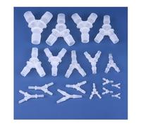 Raccord de tuyau en plastique de type Y 2,4-19,5 mm, cannelé pagode, raccord d'irrigation à 3 voies, raccord de tuyau for aquarium, séparateur de tuyau(1 Pcs,17.5mm)