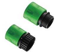 Raccord de tuyau en plastique renforcé de 3/4" - Adaptateur de tuyau de lavage de voiture - Adaptateur de robinet pour raccords standard et armes et raccord de fuite