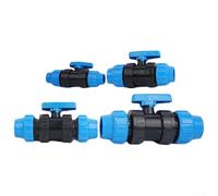 Raccord de tuyau en polyéthylène de style compression pour lignes d'alimentation en eau froide avec joint en caoutchouc et manchon intérieur en PVC (50 mm x 50 mm)