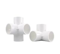 Raccord de tuyau en PVC 20/25/32/40/50 mm, coude droit, té, joints croisés, adaptateur de tuyau d'eau(4-black,40mm)