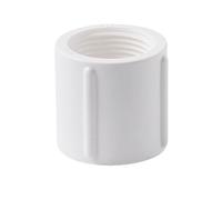 Raccord de tuyau en PVC à filetage femelle - Raccord d'arrosage de jardin 20-32 mm - Bouchon droit blanc/gris/bleu (1 pièce)(White,32mm)