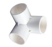 Raccord de tuyau en PVC à té coulissant, adaptateur de raccord 3/4 voies pour tuyau d'arrosage de jardin, blanc Three-connection 50mm